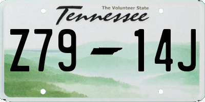 TN license plate Z7914J