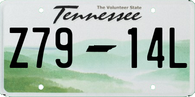 TN license plate Z7914L