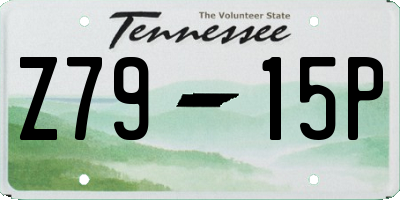 TN license plate Z7915P