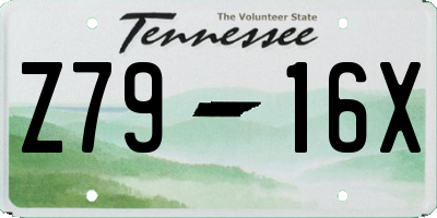 TN license plate Z7916X