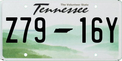 TN license plate Z7916Y