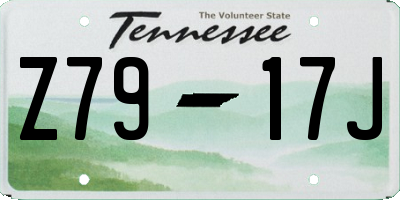 TN license plate Z7917J