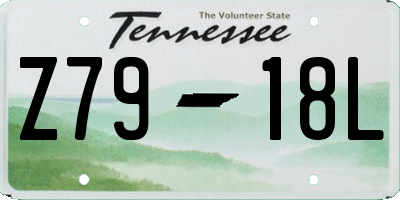 TN license plate Z7918L