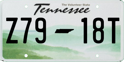 TN license plate Z7918T