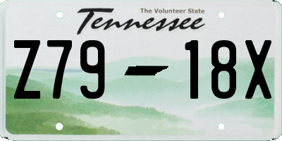 TN license plate Z7918X
