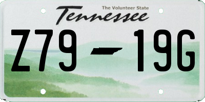 TN license plate Z7919G