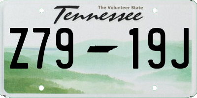 TN license plate Z7919J