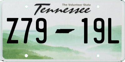 TN license plate Z7919L
