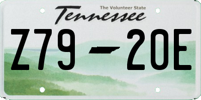 TN license plate Z7920E