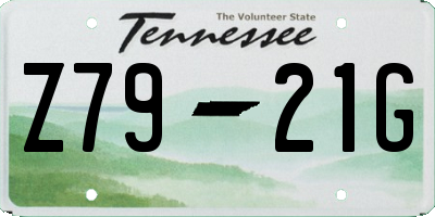 TN license plate Z7921G