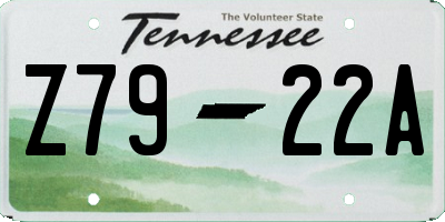 TN license plate Z7922A