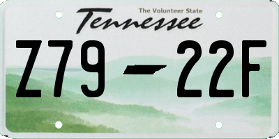 TN license plate Z7922F
