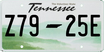 TN license plate Z7925E