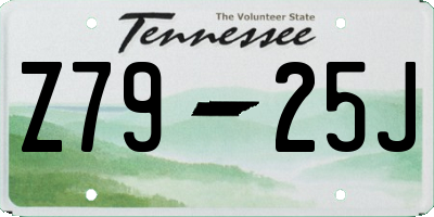 TN license plate Z7925J