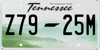 TN license plate Z7925M