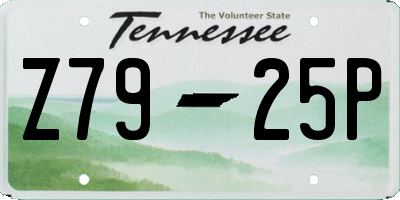 TN license plate Z7925P