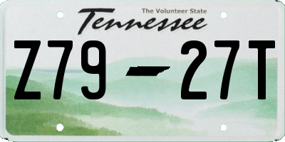 TN license plate Z7927T