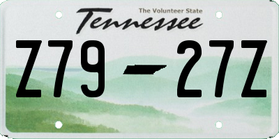 TN license plate Z7927Z