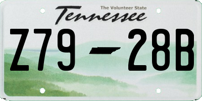 TN license plate Z7928B