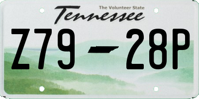 TN license plate Z7928P