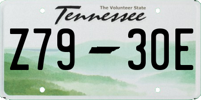 TN license plate Z7930E
