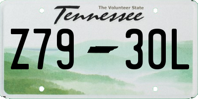 TN license plate Z7930L