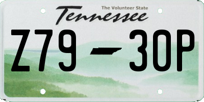 TN license plate Z7930P