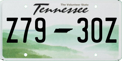 TN license plate Z7930Z