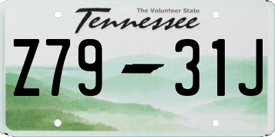 TN license plate Z7931J