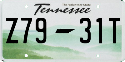TN license plate Z7931T