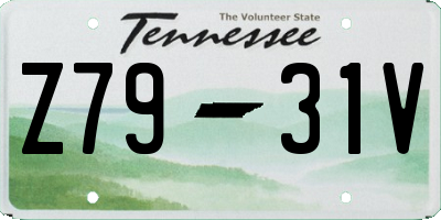 TN license plate Z7931V