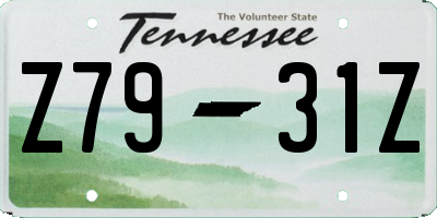 TN license plate Z7931Z