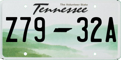 TN license plate Z7932A
