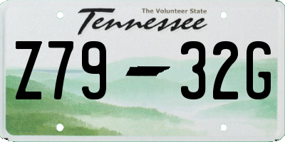 TN license plate Z7932G