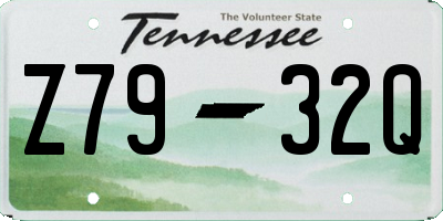 TN license plate Z7932Q