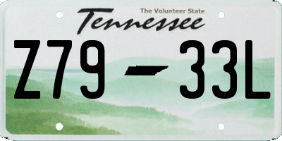 TN license plate Z7933L