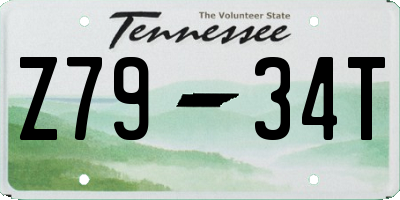 TN license plate Z7934T