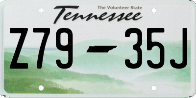 TN license plate Z7935J