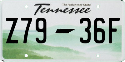 TN license plate Z7936F