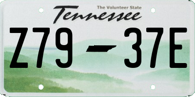 TN license plate Z7937E