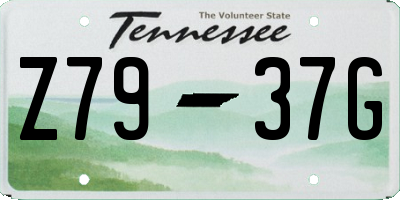 TN license plate Z7937G