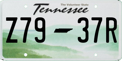 TN license plate Z7937R