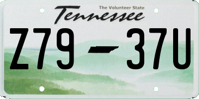 TN license plate Z7937U