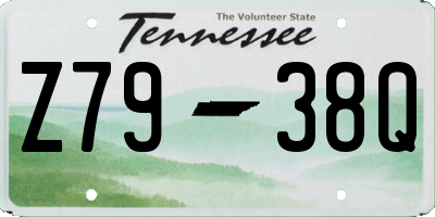 TN license plate Z7938Q