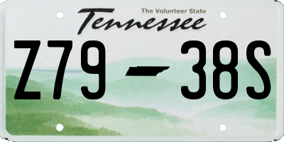 TN license plate Z7938S