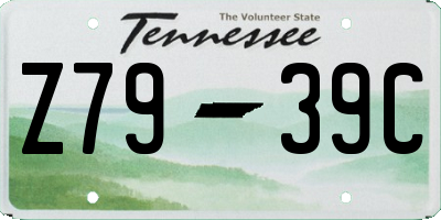 TN license plate Z7939C