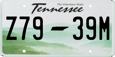 TN license plate Z7939M