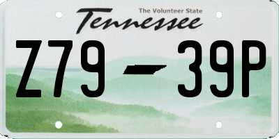 TN license plate Z7939P