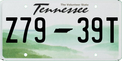 TN license plate Z7939T