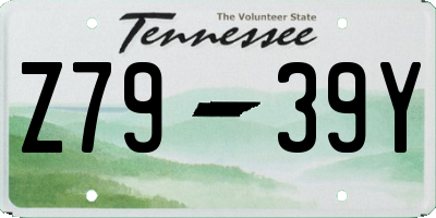 TN license plate Z7939Y
